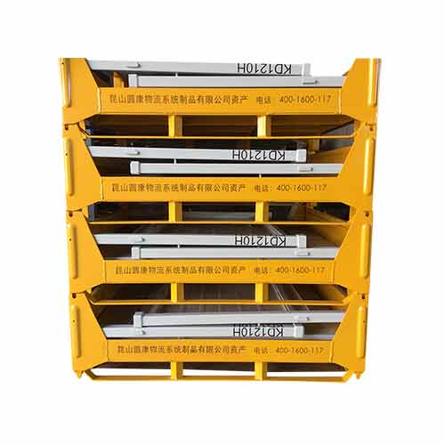 折叠金属周转箱折叠存放